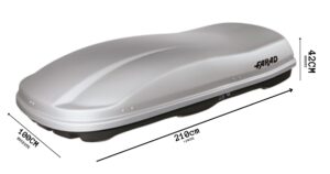 Farad Marlin N7 - 680 liter dakkoffer - Grijs - Aeorodynamisch - Afbeelding 5