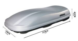 Farad Marlin N7 - 680 liter dakkoffer - Zilver - Aeorodynamisch - Afbeelding 4