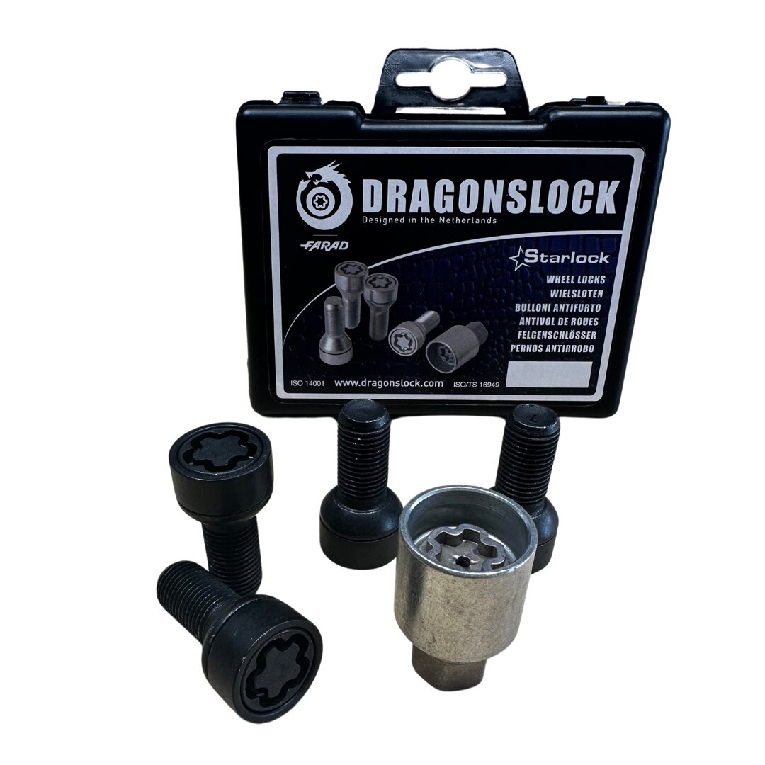 2077445289 Dragonslock Velgenslot - Skoda Kamiq vanaf 2016- Kleur Zwart - Afbeelding 1