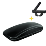 Farad Crub N18 met snelsluiting - 430 liter dakkoffer - Mat zwart - Aeorodynamisch