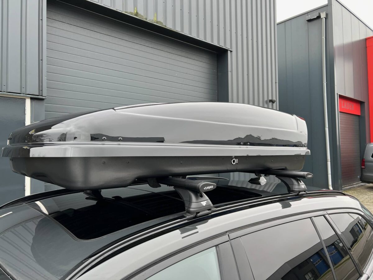 Farad Koral N20 - 480 liter dakkoffer - Hoogglans zwart - Aeorodynamisch - Afbeelding 12