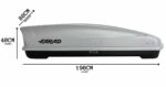 Farad Koral N20 - 480 liter dakkoffer - Zilver - Aeorodynamisch - Afbeelding 4