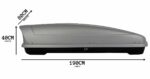 Farad Koral N20 - 480 liter dakkoffer - Grijs - Aeorodynamisch - Afbeelding 3