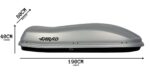 Farad Marlin N6 - 480 liter dakkoffer - Grijs - Aerodynamisch - Afbeelding 5