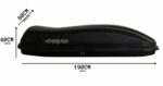 Farad Marlin N6 - 480 liter dakkoffer - Hoogglans Zwart - Aerodynamisch - Afbeelding 4