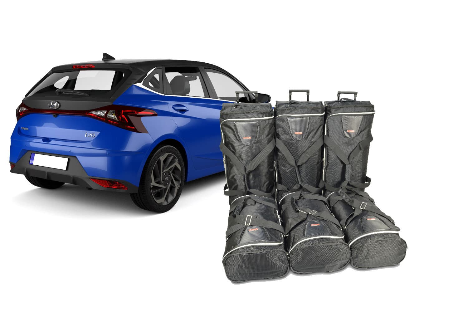 h11801s-hyundai-i20-bc3-2020-5-door-hatchback-travel-bag-set-1.jpg Reistassenset geschikt voor Hyundai i20 (BC3) 2020-heden 5-deurs hatchback Original - Afbeelding 1