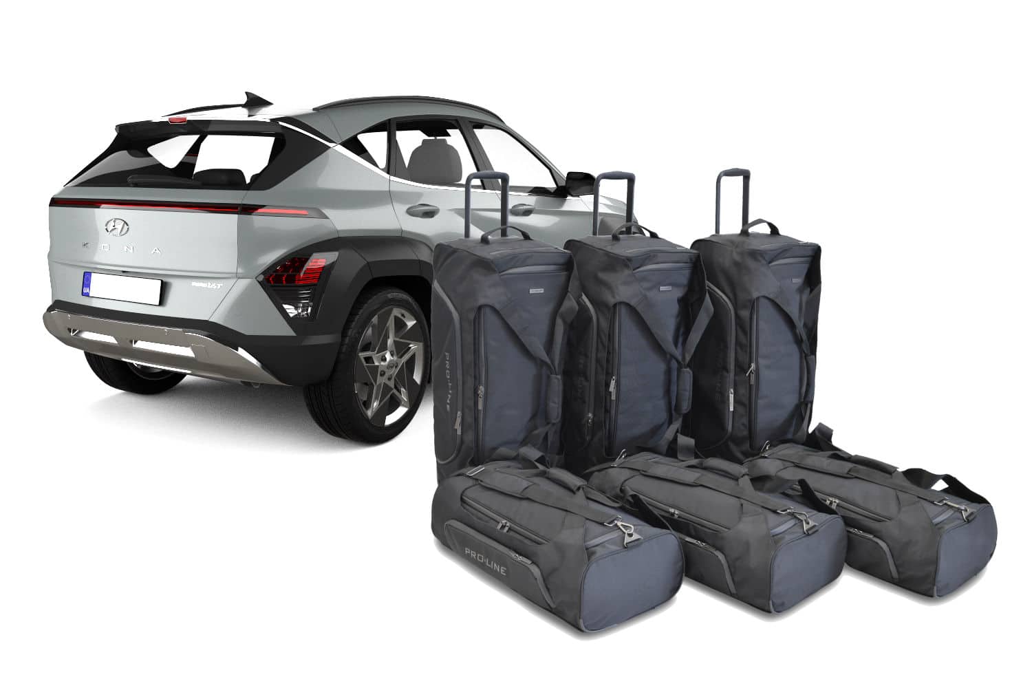 h12101sp-hyundai-kona-sx2-2023-travel-bag-set-1.jpg Reistassenset geschikt voor Hyundai Kona (SX2) 2023-heden Pro.Line - Afbeelding 1