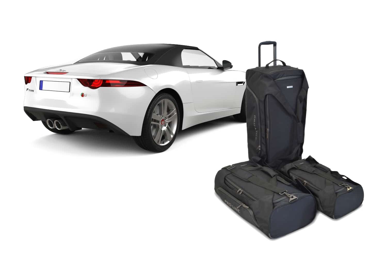 j20601sp-jaguar-f-type-convertible-x152-2013-cabriolet-car-bags-1-rend.jpg Reistassenset geschikt voor Jaguar F-type Cabriolet (X152) 2013-heden Pro.Line - Afbeelding 1