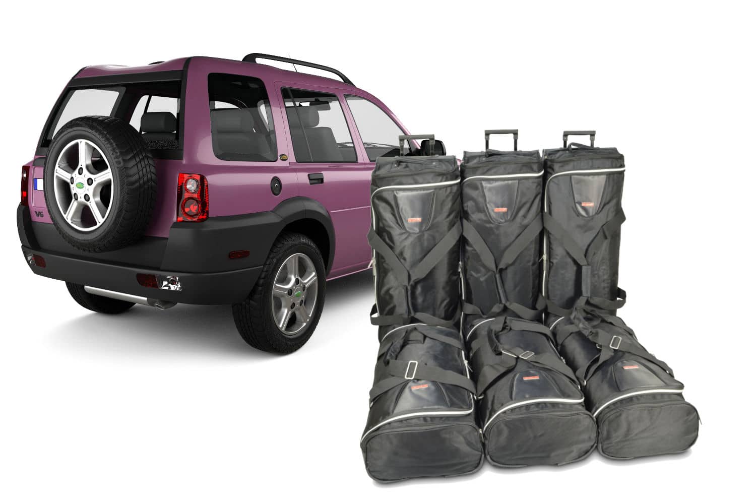 l10701s-range-rover-freelander-2-car-bags-1.jpg Reistassenset geschikt voor Land Rover Freelander 2 (L359) 2006-2014 Original - Afbeelding 1