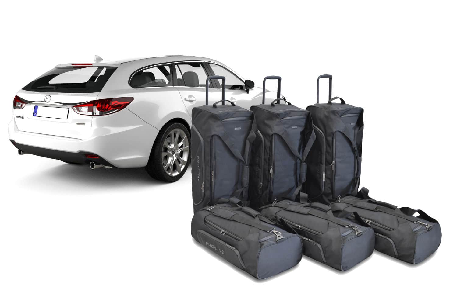 m30301sp-mazda-mazda6-gj-2012-wagon-travel-bag-set-1.jpg Reistassenset geschikt voor Mazda6 (GJ) 2012-heden wagon Pro.Line - Afbeelding 1