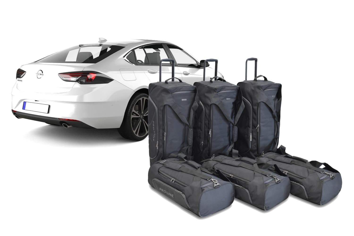 o11601sp-opel-insignia-b-grand-sport-2017-5d-car-bags-1-rend.jpg Reistassenset geschikt voor Opel Insignia B Grand Sport 2017-2022 5-deurs hatchback Pro.Line - Afbeelding 1