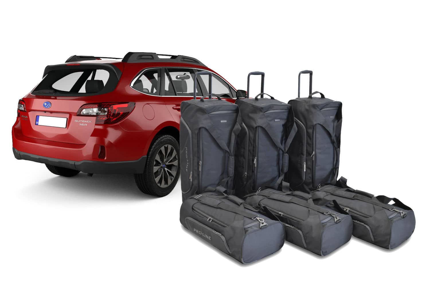 s40401sp-subaru-outback-v-2015-2020-wagon-travel-bag-set-1.jpg Reistassenset geschikt voor Subaru Outback V 2015-2020 wagon Pro.Line - Afbeelding 1