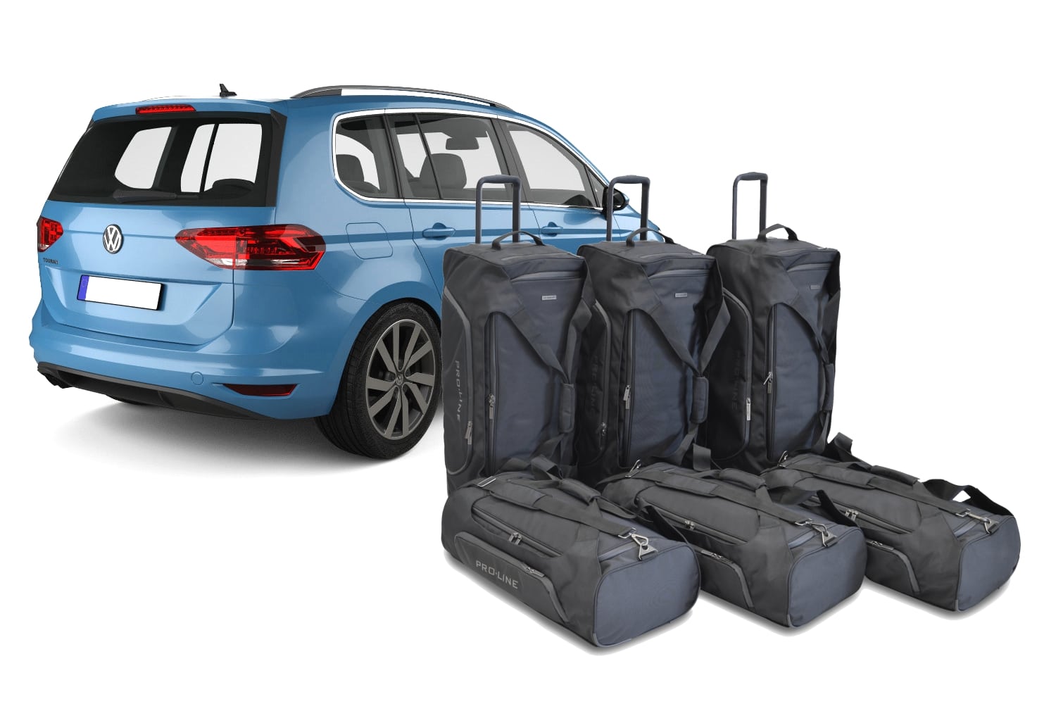 v12201sp-volkswagen-touran-ii-5t-2015-mpv-car-bags-1-lg-rend.jpg Reistassenset geschikt voor Volkswagen Touran (5T) 2015-heden Pro.Line - Afbeelding 1