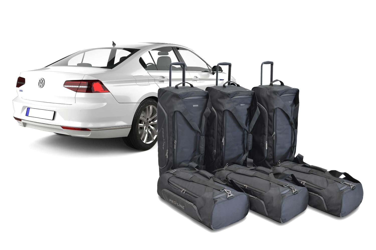 v12301sp-volkswagen-passat-gte-b8-2015-4d-car-bags-1-lg-rend.jpg Reistassenset geschikt voor Volkswagen Passat (B8) 2014-2021 4-deurs sedan Pro.Line - Afbeelding 1