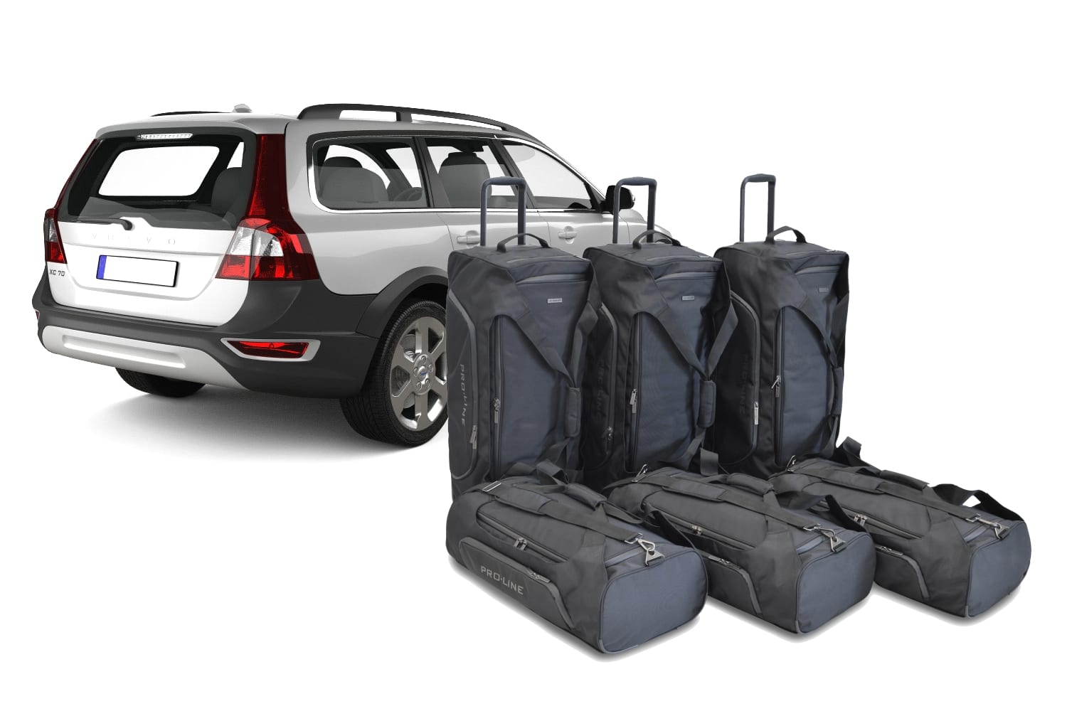 v20501sp-volvo-xc70-p24-2007-2016-wagon-car-bags-1-lg-rend.jpg Reistassenset geschikt voor Volvo XC70 (P24) 2007-2016 wagon Pro.Line - Afbeelding 1