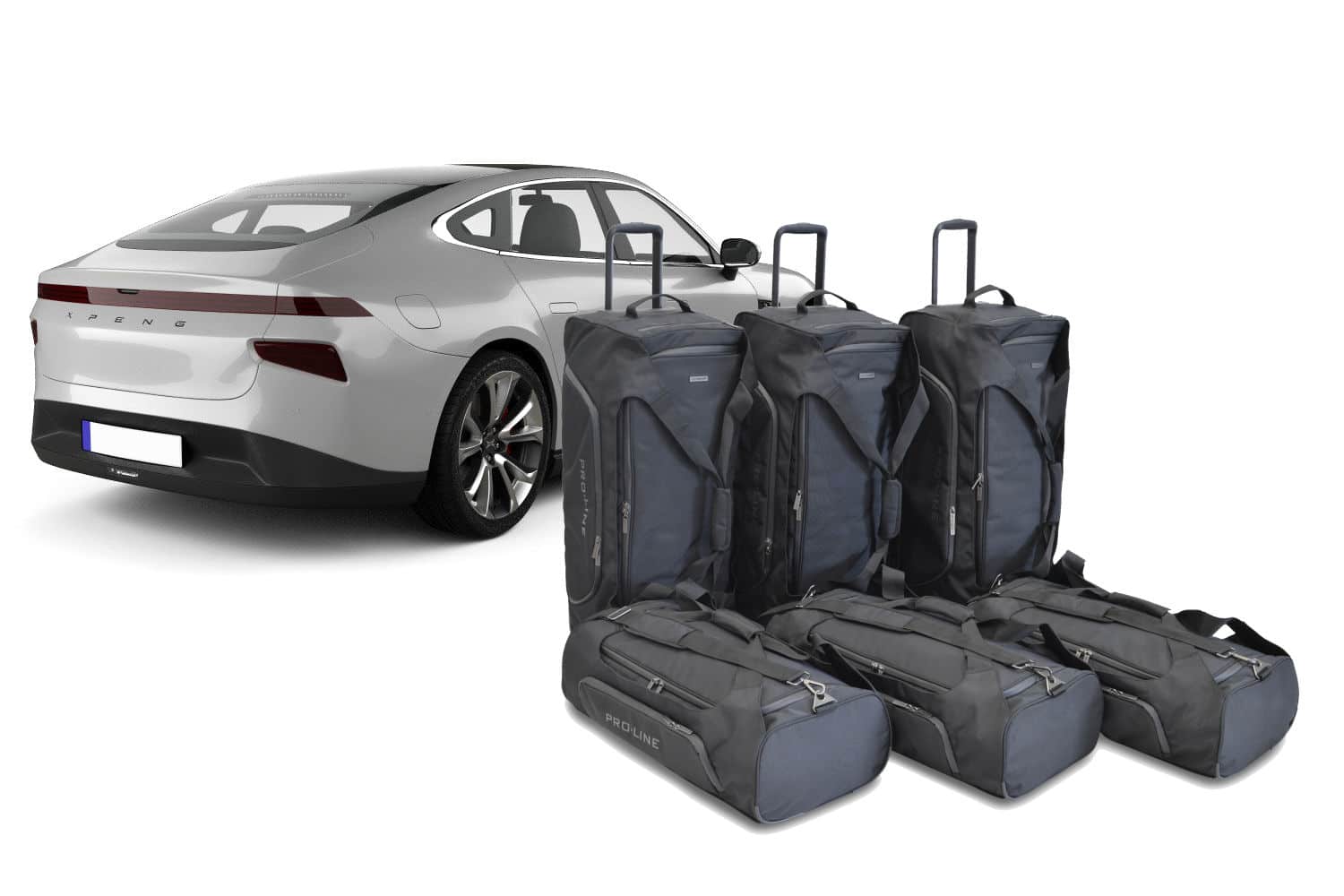 x10101sp-xpeng-p7-2021-4-door-saloon-travel-bag-set-1.jpg Reistassenset geschikt voor XPeng P7 2021-heden 4-deurs sedan Pro.Line - Afbeelding 1