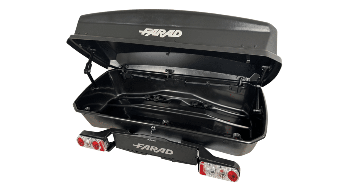 Trekhaak-koffer 300 liter | Kleur Mat Zwart | Merk Farad | Type Maki N26 - Afbeelding 12