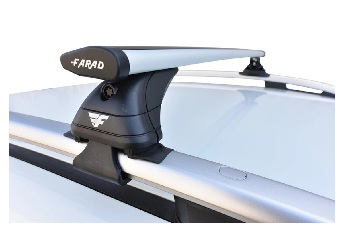5834-HX1ALU110AS-01 Farad dakdragers Ford Ranger DC 2012-2022 open dakrail wingbar zilver 110 cm